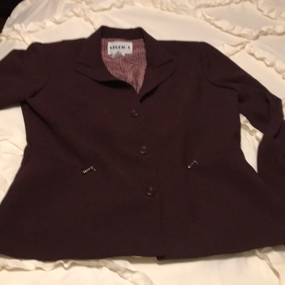 Size 12 burgundy blazer by Studio I